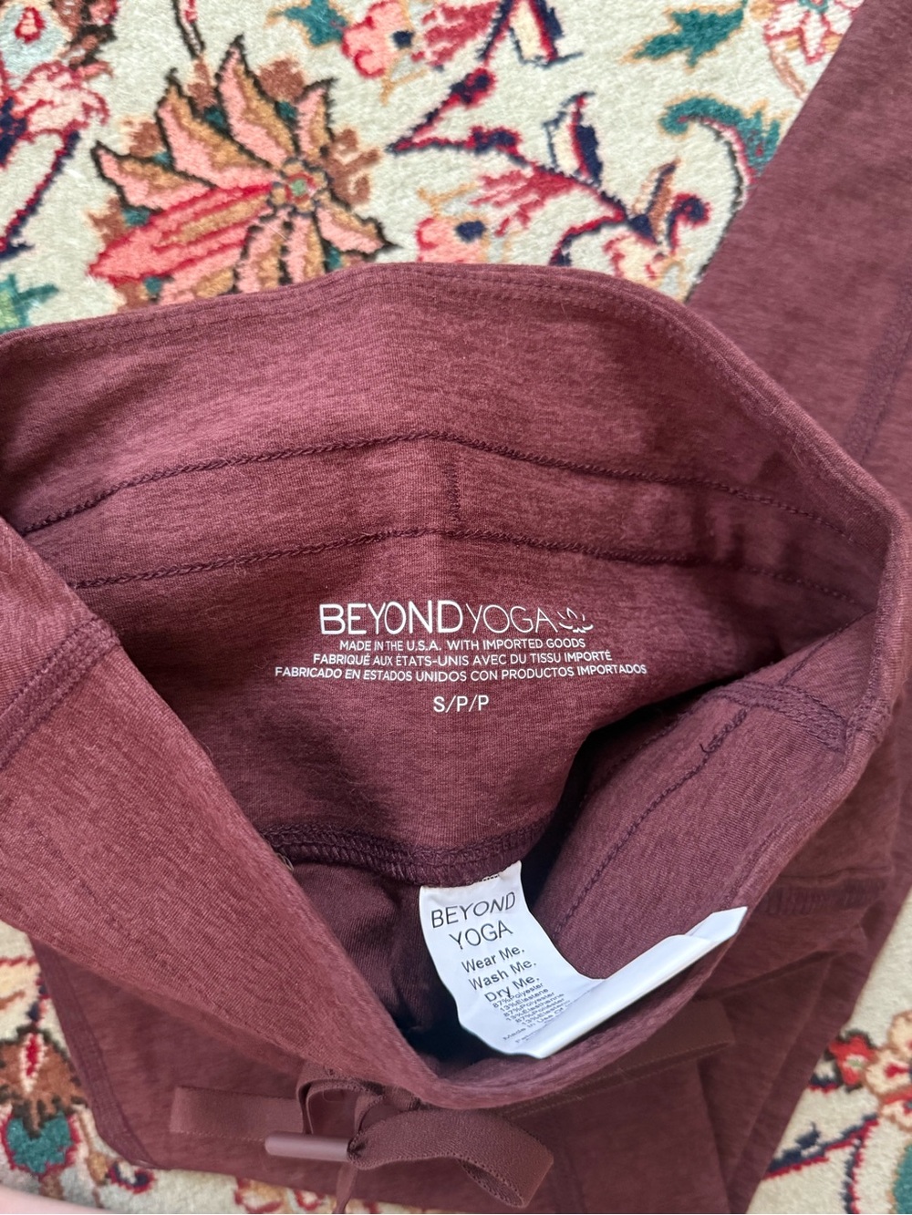 Beyond Yoga Spacedye Go Pocket Midi Legging in Chocolate Heather S - Picture 3 of 3